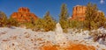 Red Rock Snowman near Bell Rock in Sedona AZ Royalty Free Stock Photo