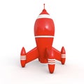 Red rocket 3d Royalty Free Stock Photo