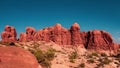 Red Rocks in Arches National Park, Utah Royalty Free Stock Photo