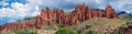 Red rocks on the Assy mountain plateau. Kazakhstan. Royalty Free Stock Photo