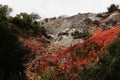 red rocks in autumn , image taken in Follonica, grosseto, tuscany, italy , larderello desert