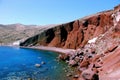 Red rocks, beach - Santorini island, Greece Royalty Free Stock Photo