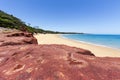 Red Rocks Beach on sunny day, Phillip Island, Australia Royalty Free Stock Photo