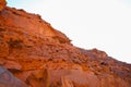 Red rocks of the canyon which is located in the desert Royalty Free Stock Photo