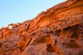 Red rocks of the canyon which is located in the desert Royalty Free Stock Photo