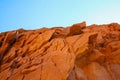 red rocks of the canyon which is located in the desert Royalty Free Stock Photo