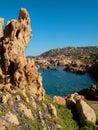 Red rocks and coast paradise sardinia Italy Royalty Free Stock Photo