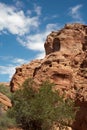 Red rocks in the desert in arizona at antelope canyon Royalty Free Stock Photo