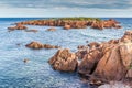 Red rocks of Esterel Massif-French Riviera,France Royalty Free Stock Photo