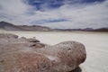 Red rocks iin altiplano of atakama desert in chile Royalty Free Stock Photo