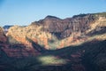 The red rocks, green valleys, and blue skies of a morning over the city of Sedona, Arizona Royalty Free Stock Photo