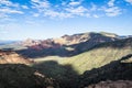 The red rocks, green valleys, and blue skies of a morning over the city of Sedona, Arizona Royalty Free Stock Photo