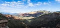 The red rocks, green valleys, and blue skies of a morning over the city of Sedona, Arizona Royalty Free Stock Photo