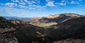 The red rocks, green valleys, and blue skies of a morning over the city of Sedona, Arizona Royalty Free Stock Photo