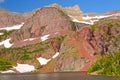 Red Rocks Over a Mountain Lake