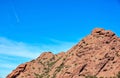 Red Rocks of Papago Butte in the southwest desert city of Phoenix Royalty Free Stock Photo