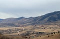 Red Rocks Park Mountain Landscape, Colorado, winter Royalty Free Stock Photo