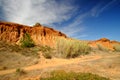 Red rocks on the Praia da Falesia - Falesia beach in Algarve, Portugal Royalty Free Stock Photo