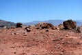 Red rocks and sand in Death Valley National Park, California Royalty Free Stock Photo