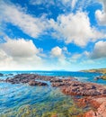 Red rocks by the sea Royalty Free Stock Photo