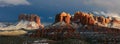 Red rocks with snow in Sedona, Arizona Royalty Free Stock Photo