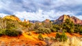 The red rocks and red Soil of Munds Mountain Wilderness viewed from the Little Horse Trail Head at the town of Sedona, Arizona Royalty Free Stock Photo