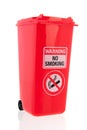 Red roll container for cigarettes