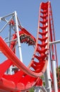 Red roller coaster Royalty Free Stock Photo