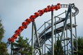 Red Roller coaster Royalty Free Stock Photo