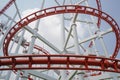 Red roller coster rail Royalty Free Stock Photo
