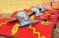 Red roman shield ,crest and swor Royalty Free Stock Photo