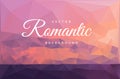 Red romantic sunset on the sea vector background Royalty Free Stock Photo