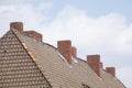 Red roof, chimneys