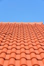 Red roof texture tile Royalty Free Stock Photo