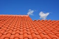 Red roof texture tile Royalty Free Stock Photo