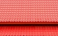 Red roof top background and texture Royalty Free Stock Photo