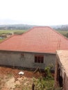 Red roof top in Uganda Royalty Free Stock Photo