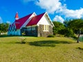 Red roofed church in Cap Malheureux Royalty Free Stock Photo