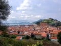 Red roofed small town of Laredo, Cantabria, Spain Royalty Free Stock Photo