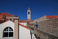 Red roofs in Dubrovnik city on Adriatic sea, Croatia