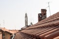 Red roofs of Italyan town Lomazzo Royalty Free Stock Photo