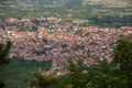 Red Roofs of Litochoro Town Greece Green Fields Royalty Free Stock Photo