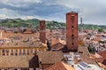 Red roofs and medieval towers of Alba, Italy.