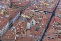 Red roofs of old houses Florence seen from the observation platform Duomo, Cathedral Santa Maria del Fiore. Royalty Free Stock Photo