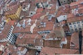 Red roofs of old houses Florence seen from the observation platform Duomo, Cathedral Santa Maria del Fiore. Royalty Free Stock Photo