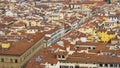 Red roofs of old houses Florence seen from the observation platform Duomo, Cathedral Santa Maria del Fiore. Royalty Free Stock Photo