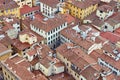 Red roofs of old houses Florence seen from the observation platform Duomo, Cathedral Santa Maria del Fiore. Royalty Free Stock Photo