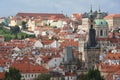 Red roofs of Prague capital of Czech Republic Royalty Free Stock Photo