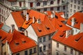 Red roofs in Prague Royalty Free Stock Photo