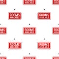 Red Rooms Available Seamless Pattern Royalty Free Stock Photo